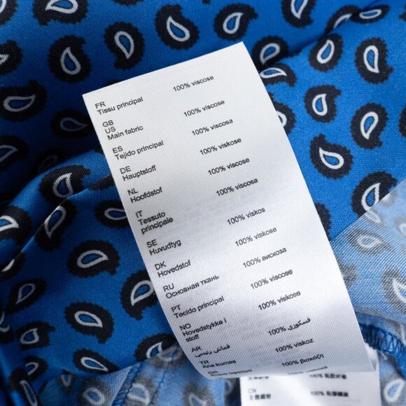 Maje Satin Romper Blue Paisley Ilona Playsuit Size EU 36 - Picture 14 of 16